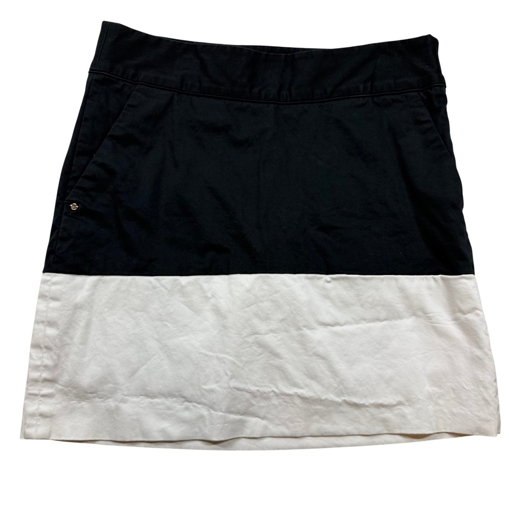 Ralph Lauren Golf Skort Womens 0 Black‎ White Colorblock Athletic Tennis Skirt